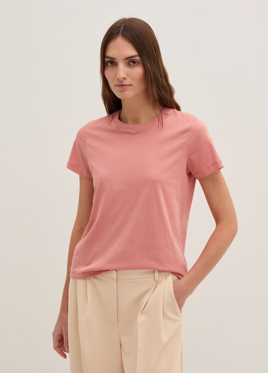 Klassisches Baumwoll-T-Shirt mit Rundhalsausschnitt