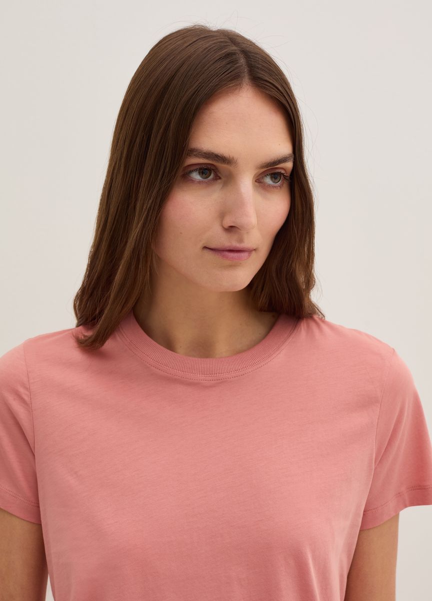 Klassisches Baumwoll-T-Shirt mit Rundhalsausschnitt