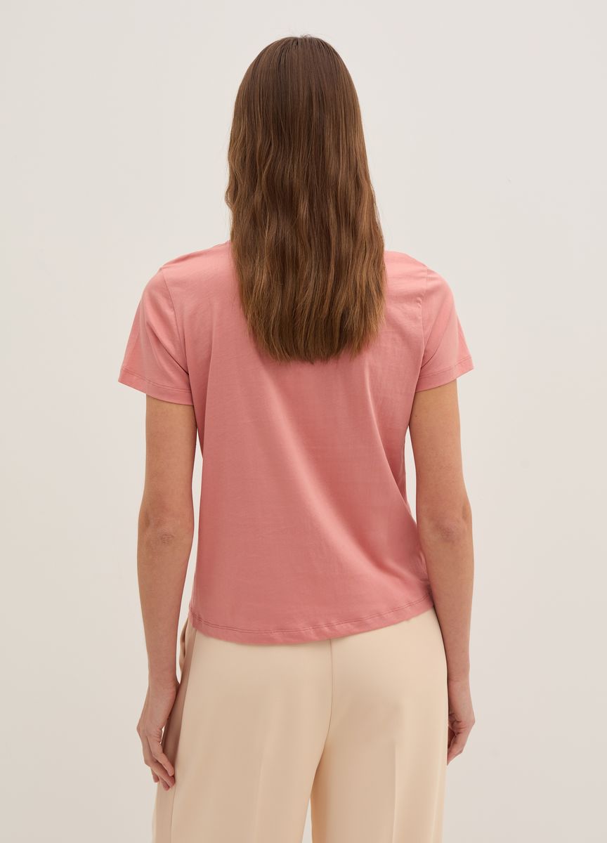 Klassisches Baumwoll-T-Shirt mit Rundhalsausschnitt