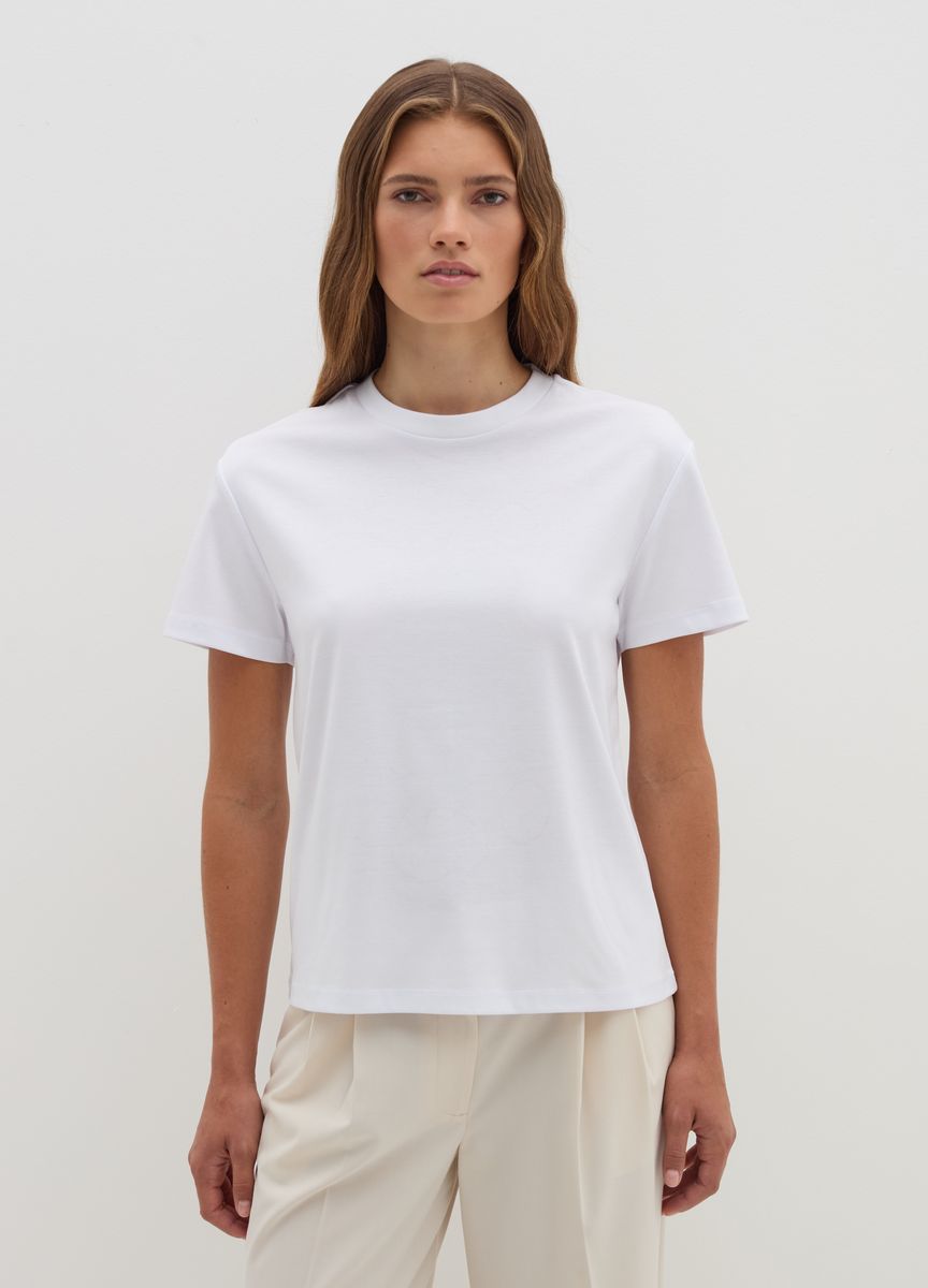 Klassisches Baumwoll-T-Shirt mit Rundhalsausschnitt