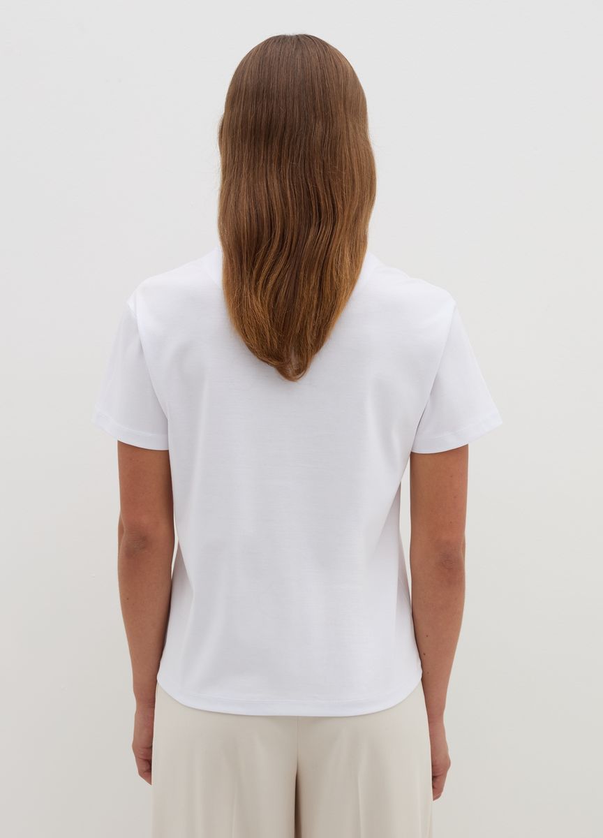 Klassisches Baumwoll-T-Shirt mit Rundhalsausschnitt