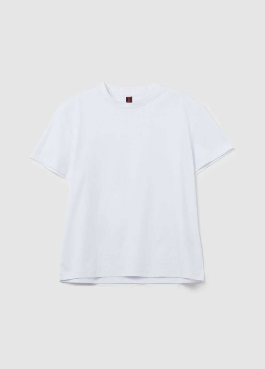 Klassisches Baumwoll-T-Shirt mit Rundhalsausschnitt