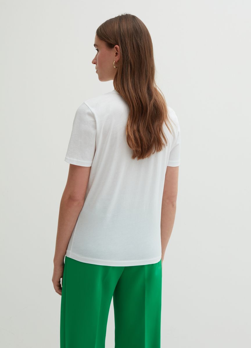 Klassisches Baumwoll-T-Shirt mit Rundhalsausschnitt