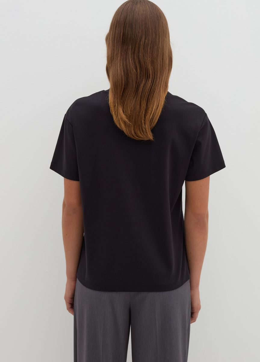 Klassisches Baumwoll-T-Shirt mit Rundhalsausschnitt