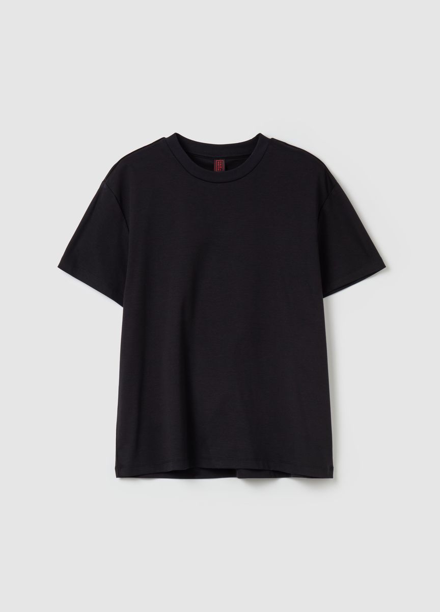 Klassisches Baumwoll-T-Shirt mit Rundhalsausschnitt