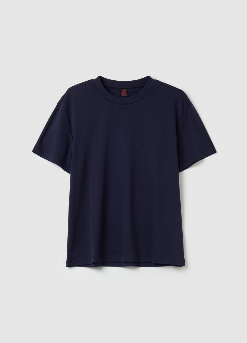 Klassisches Baumwoll-T-Shirt mit Rundhalsausschnitt