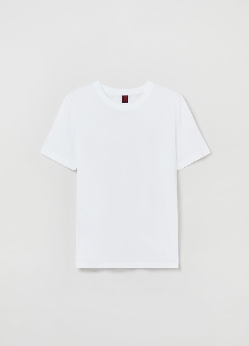 Klassisches Baumwoll-T-Shirt mit Rundhalsausschnitt