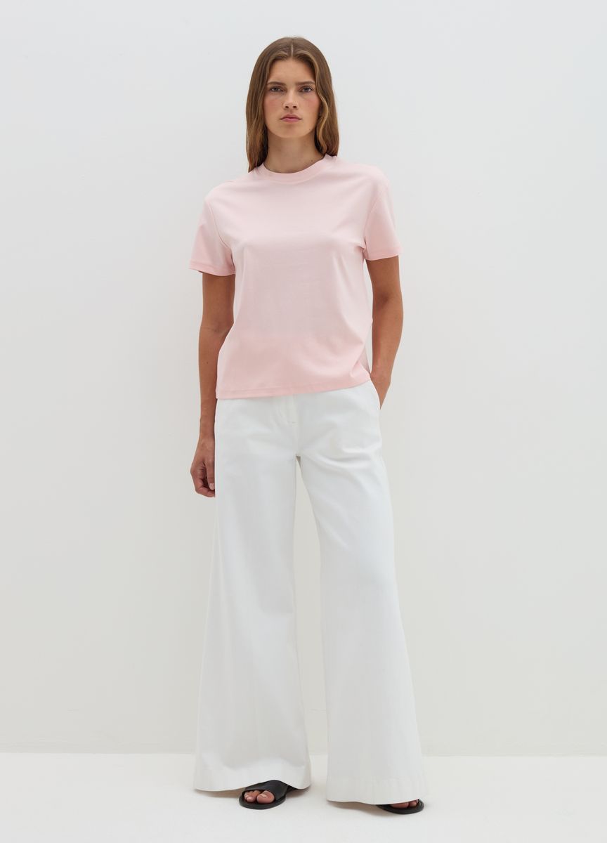 Klassisches Baumwoll-T-Shirt mit Rundhalsausschnitt