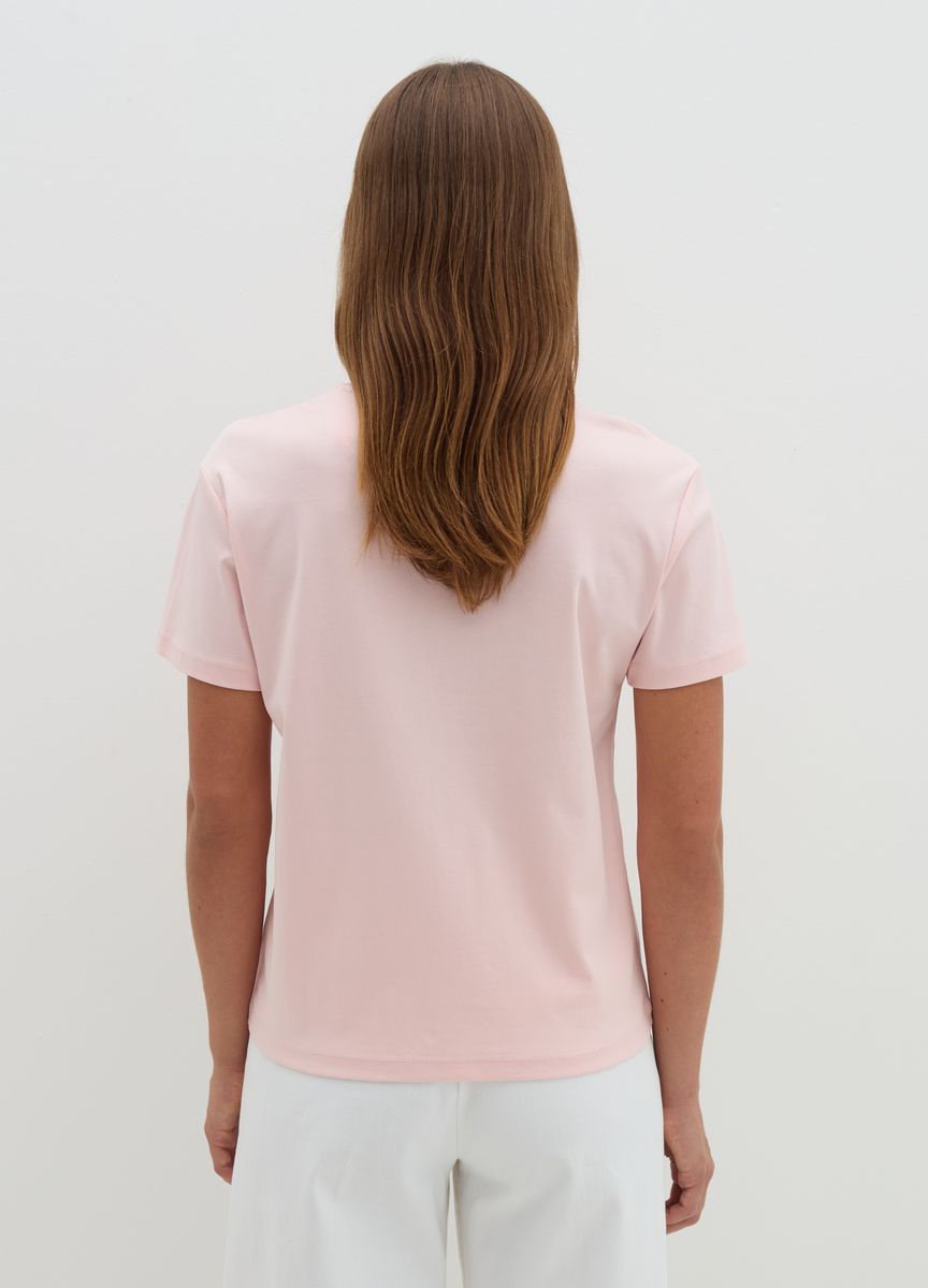 Klassisches Baumwoll-T-Shirt mit Rundhalsausschnitt
