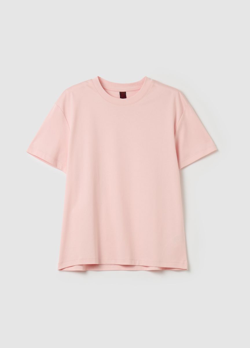 Klassisches Baumwoll-T-Shirt mit Rundhalsausschnitt
