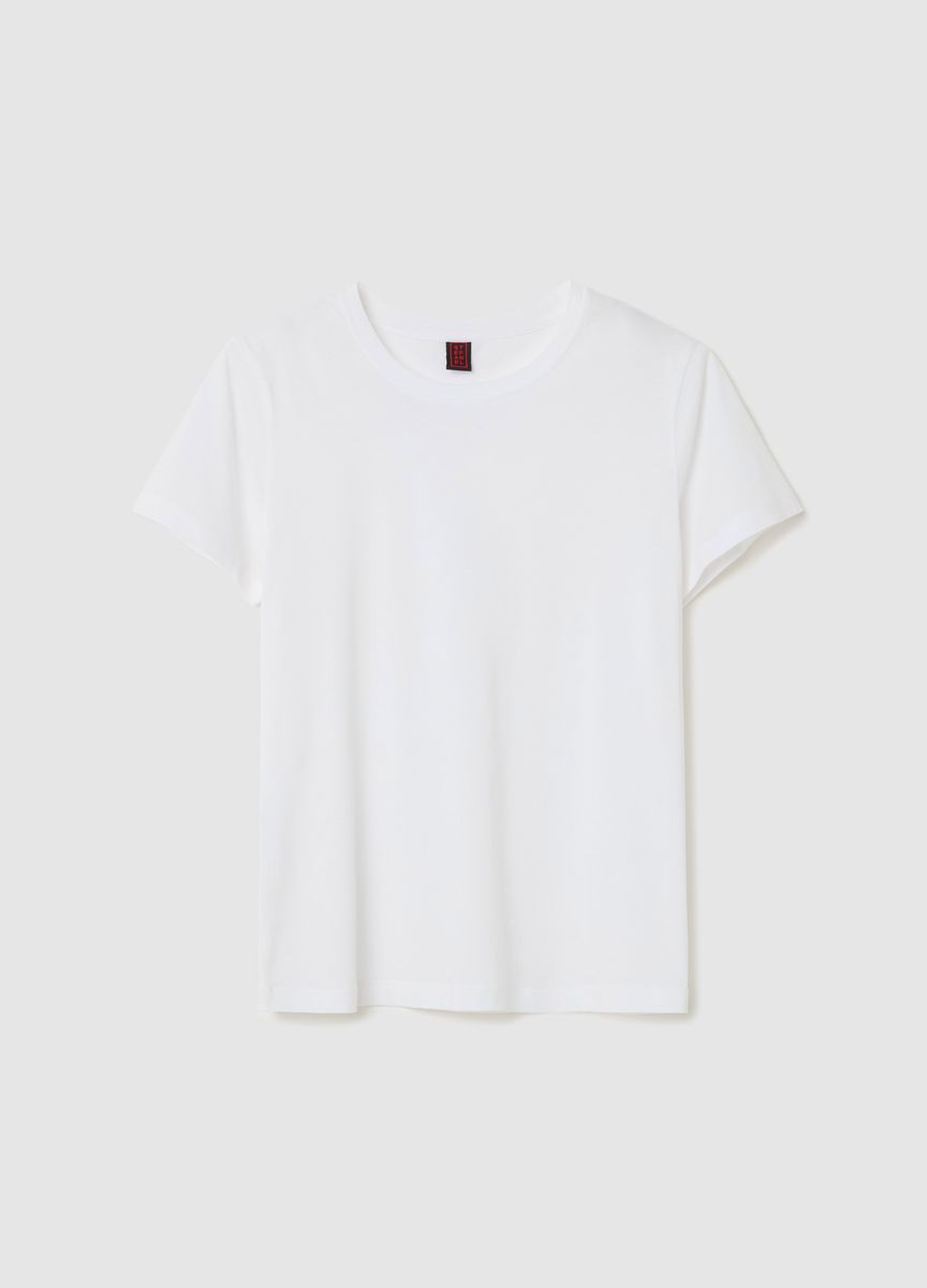 Klassisches Baumwoll-T-Shirt mit Rundhalsausschnitt
