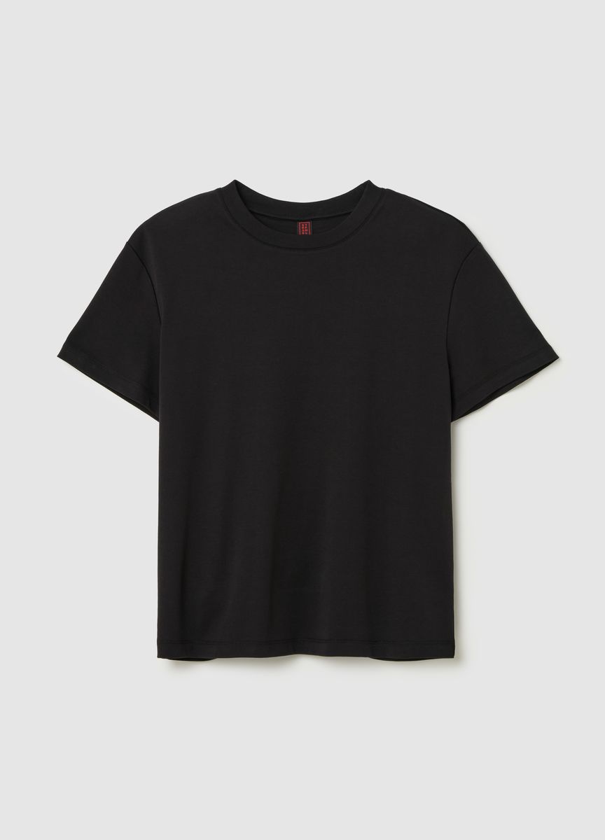 Klassisches Baumwoll-T-Shirt mit Rundhalsausschnitt