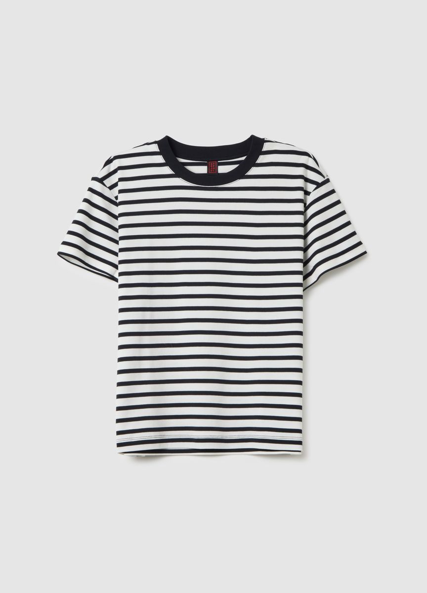 Klassisches Baumwoll-T-Shirt mit Rundhalsausschnitt