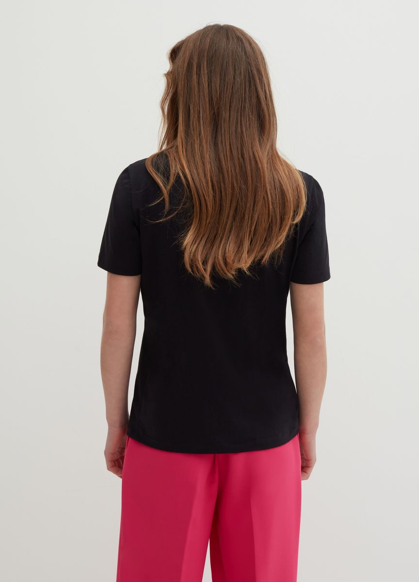Klassisches Baumwoll-T-Shirt mit Rundhalsausschnitt