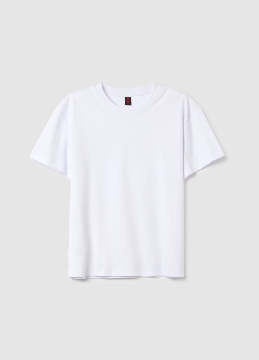 Klassisches Baumwoll-T-Shirt mit Rundhalsausschnitt