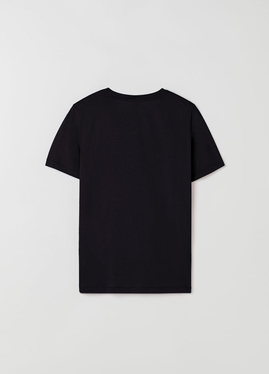 Klassisches Baumwoll-T-Shirt mit Rundhalsausschnitt