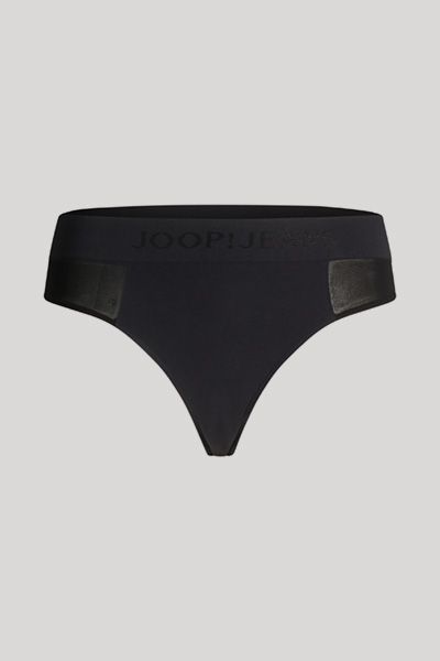 High-Waist Tanga mit transparenten Einsätzen