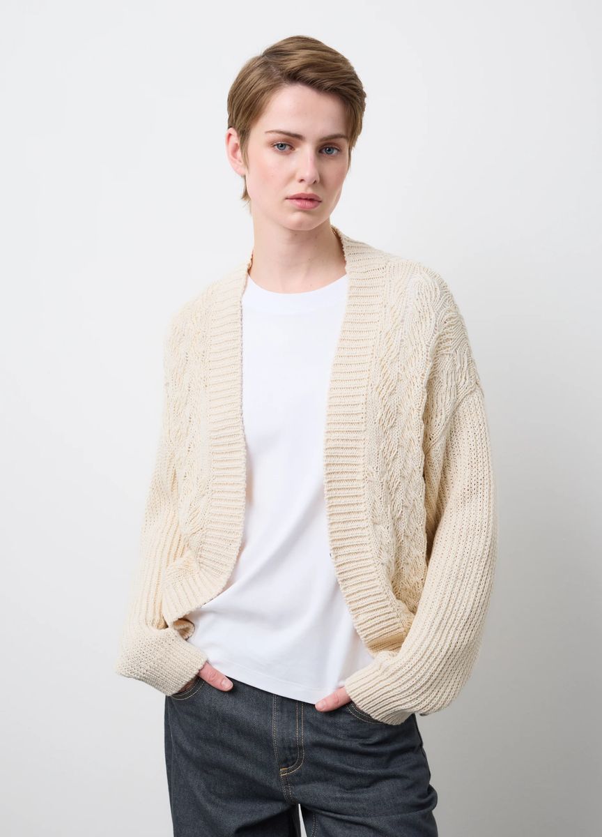 Elegante Strickjacke mit offener Vorderseite