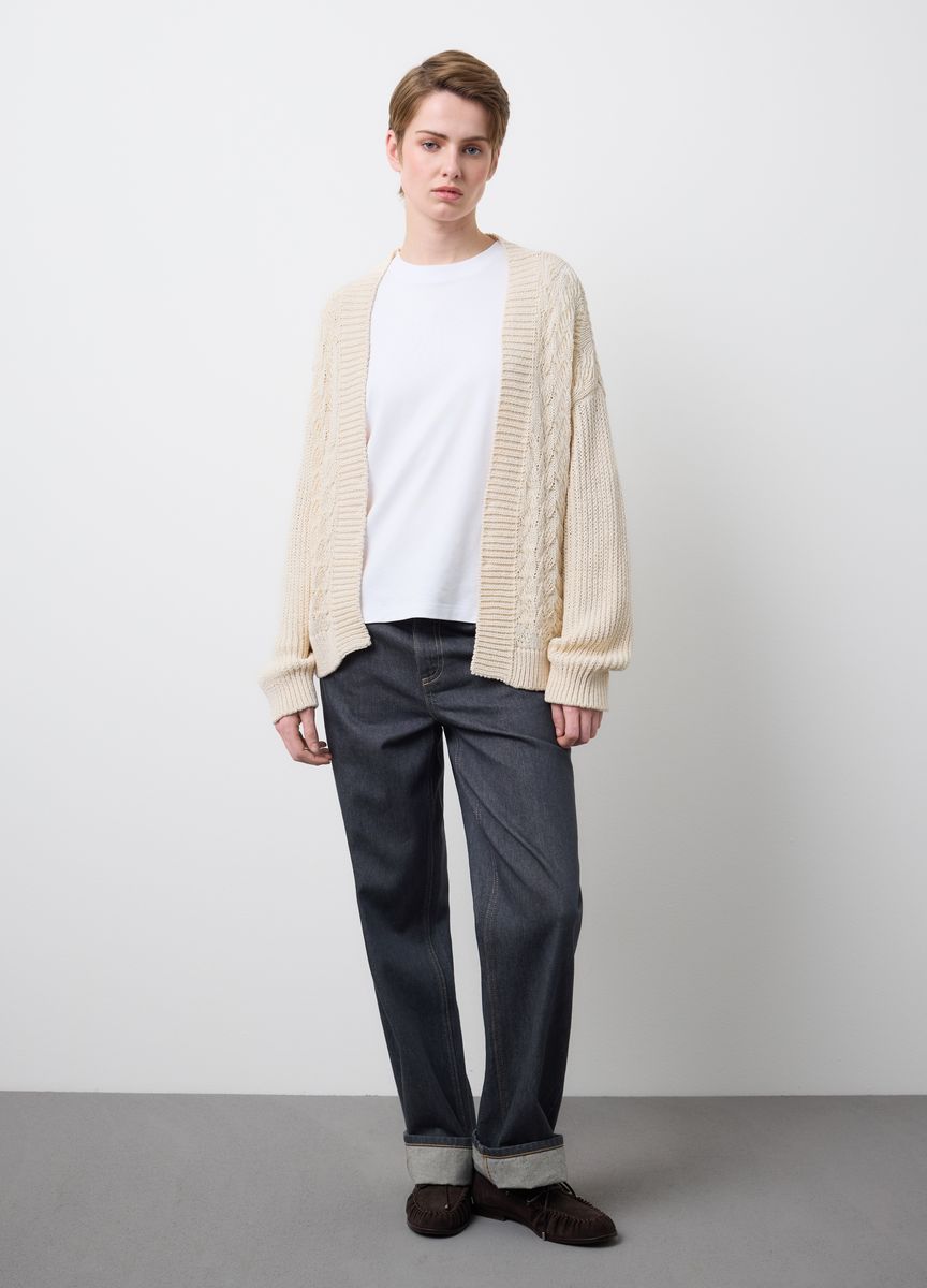 Elegante Strickjacke mit offener Vorderseite