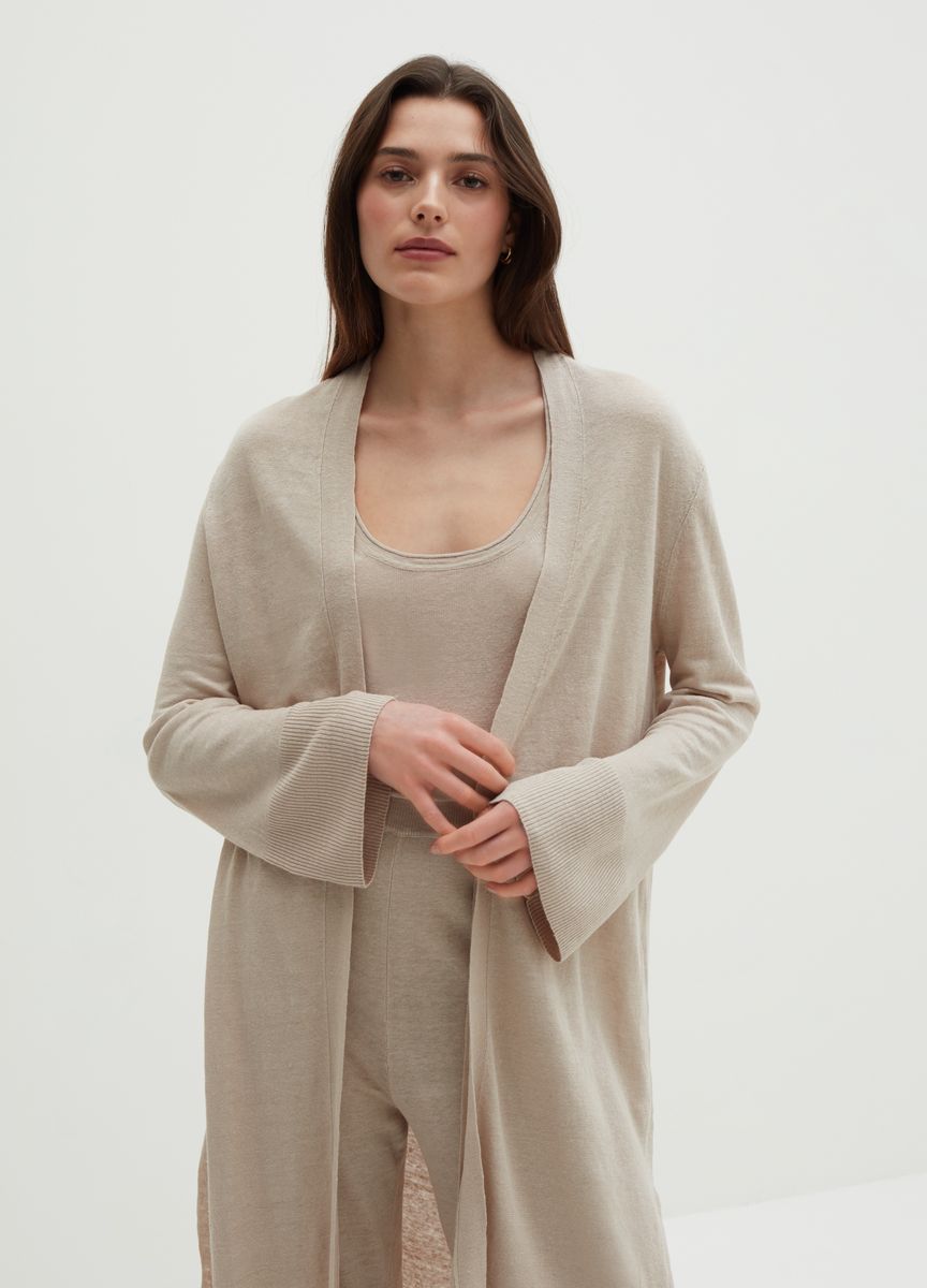 Elegante Strickjacke mit offener Vorderseite