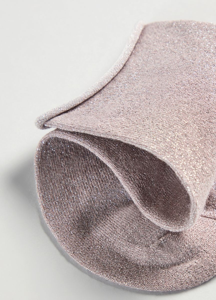 Glitzernde Knöchelsocken Metallic-Strick