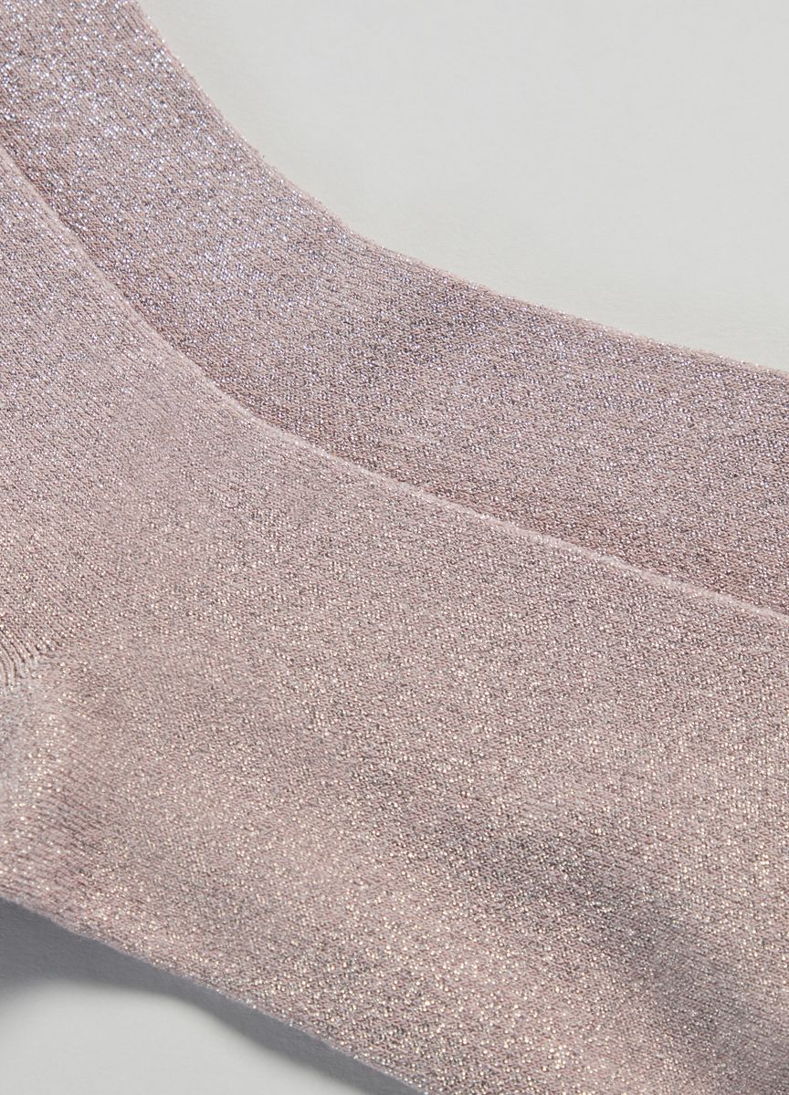 Glitzernde Knöchelsocken Metallic-Strick