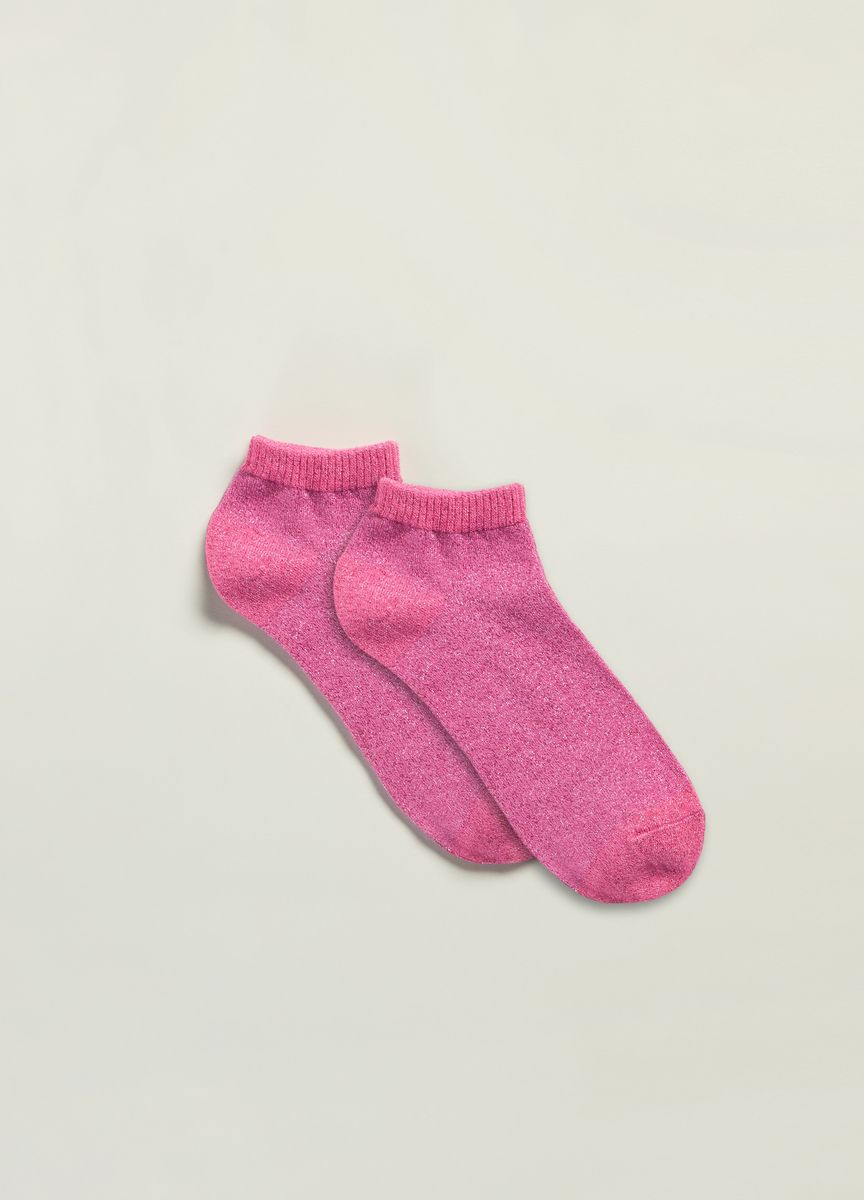 Glitzernde Knöchelsocken Metallic-Strick