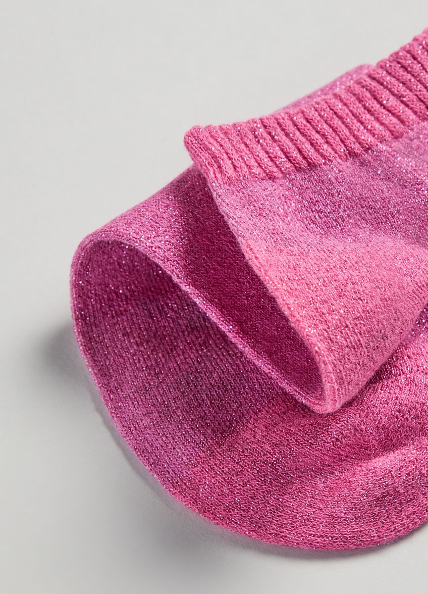Glitzernde Knöchelsocken Metallic-Strick