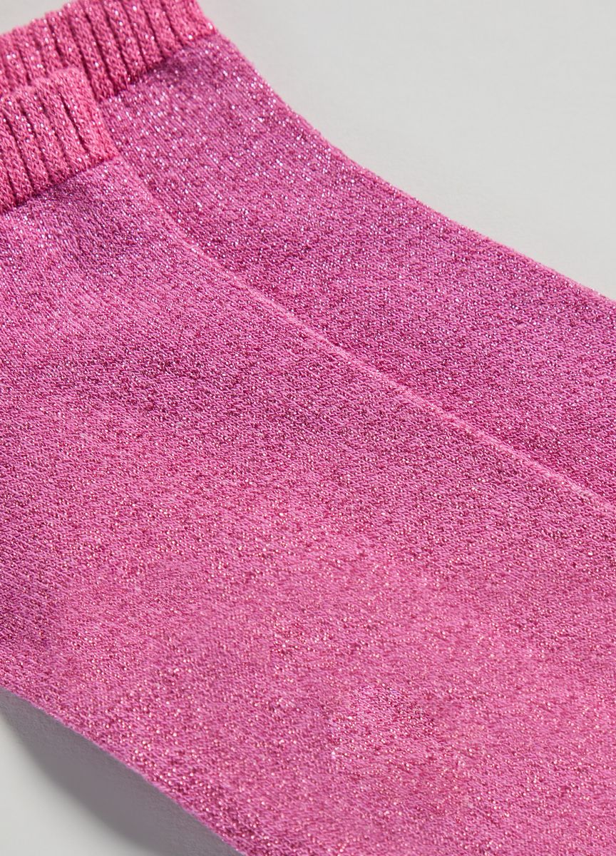 Glitzernde Knöchelsocken Metallic-Strick