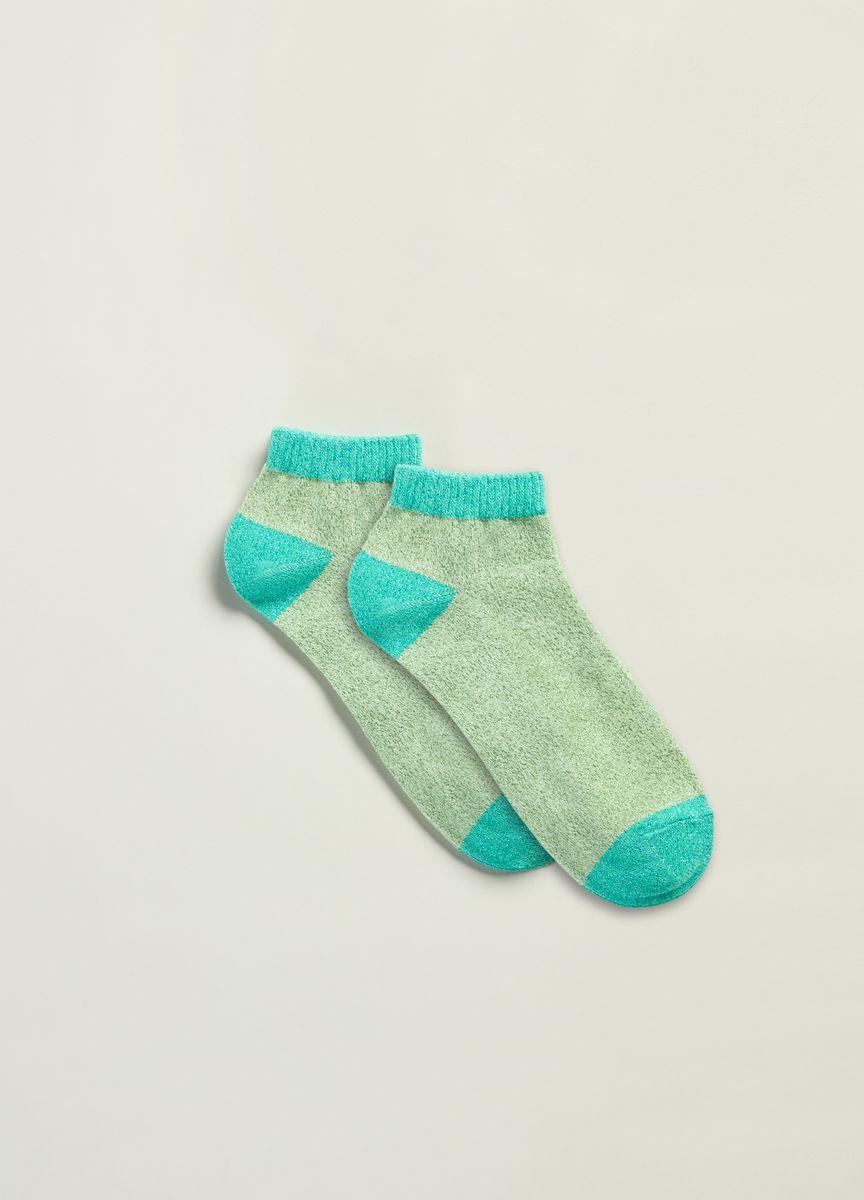 Glitzernde Knöchelsocken Metallic-Strick