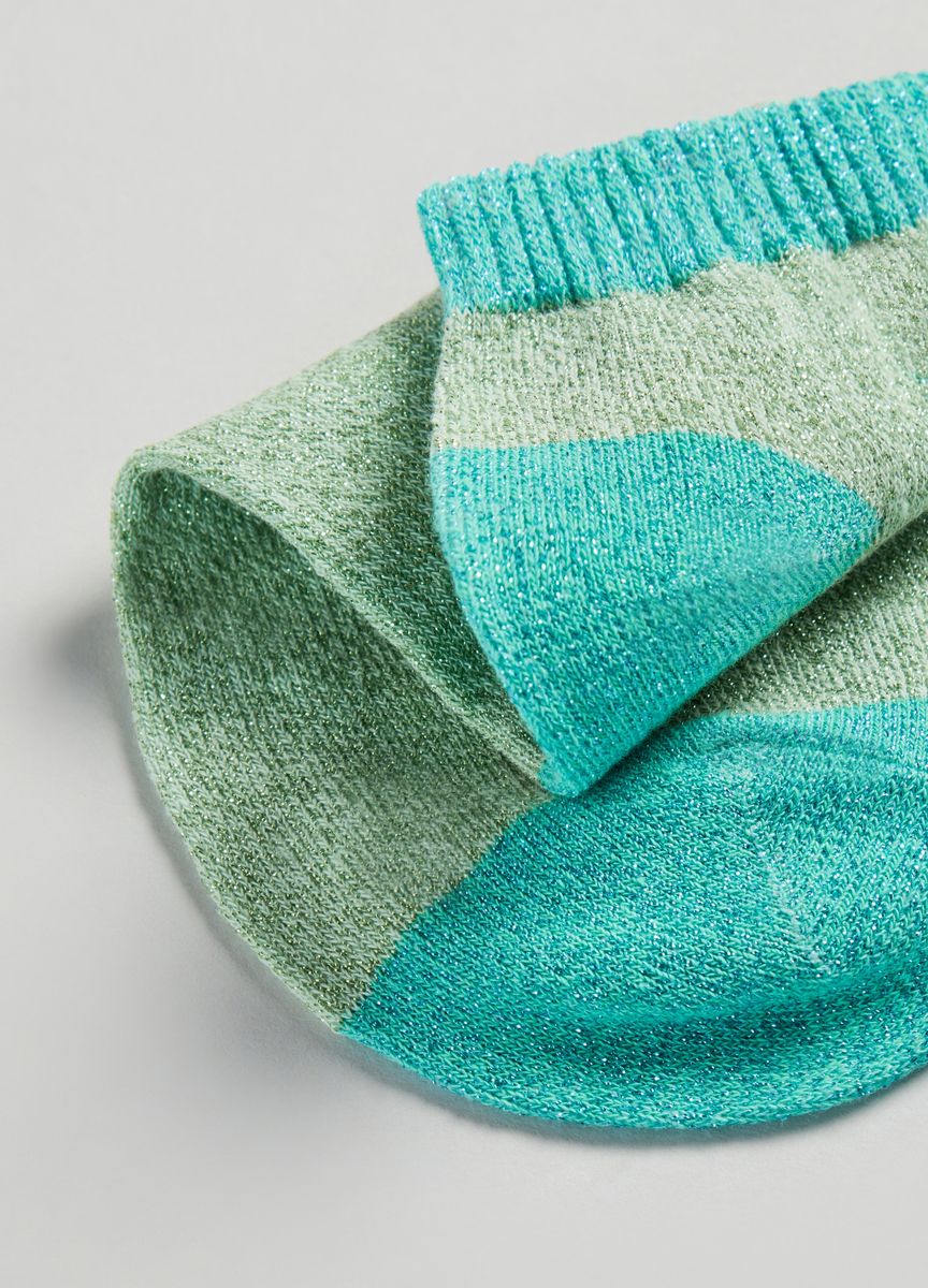 Glitzernde Knöchelsocken Metallic-Strick