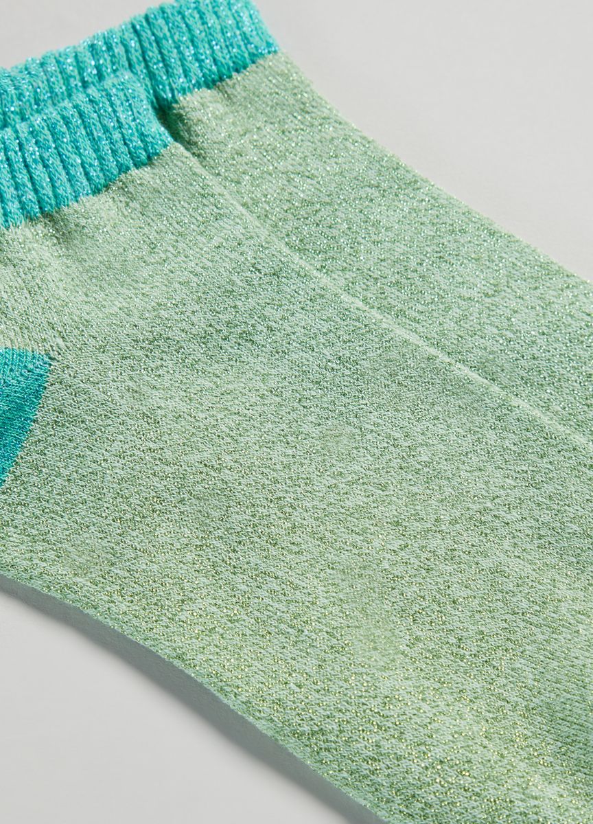 Glitzernde Knöchelsocken Metallic-Strick