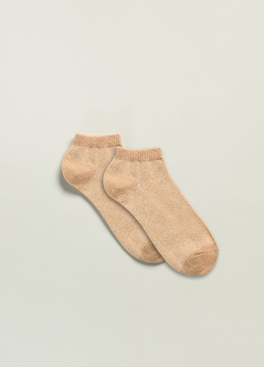 Glitzernde Knöchelsocken Metallic-Strick