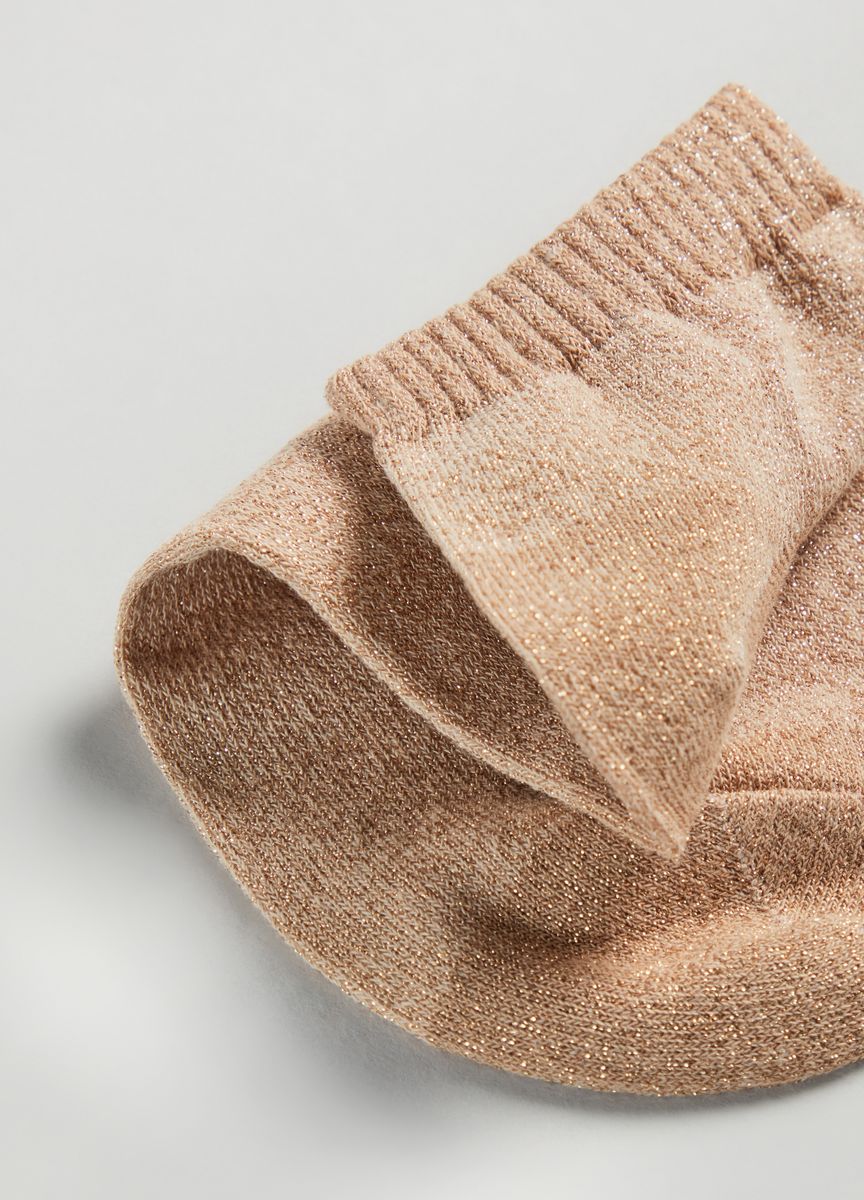 Glitzernde Knöchelsocken Metallic-Strick
