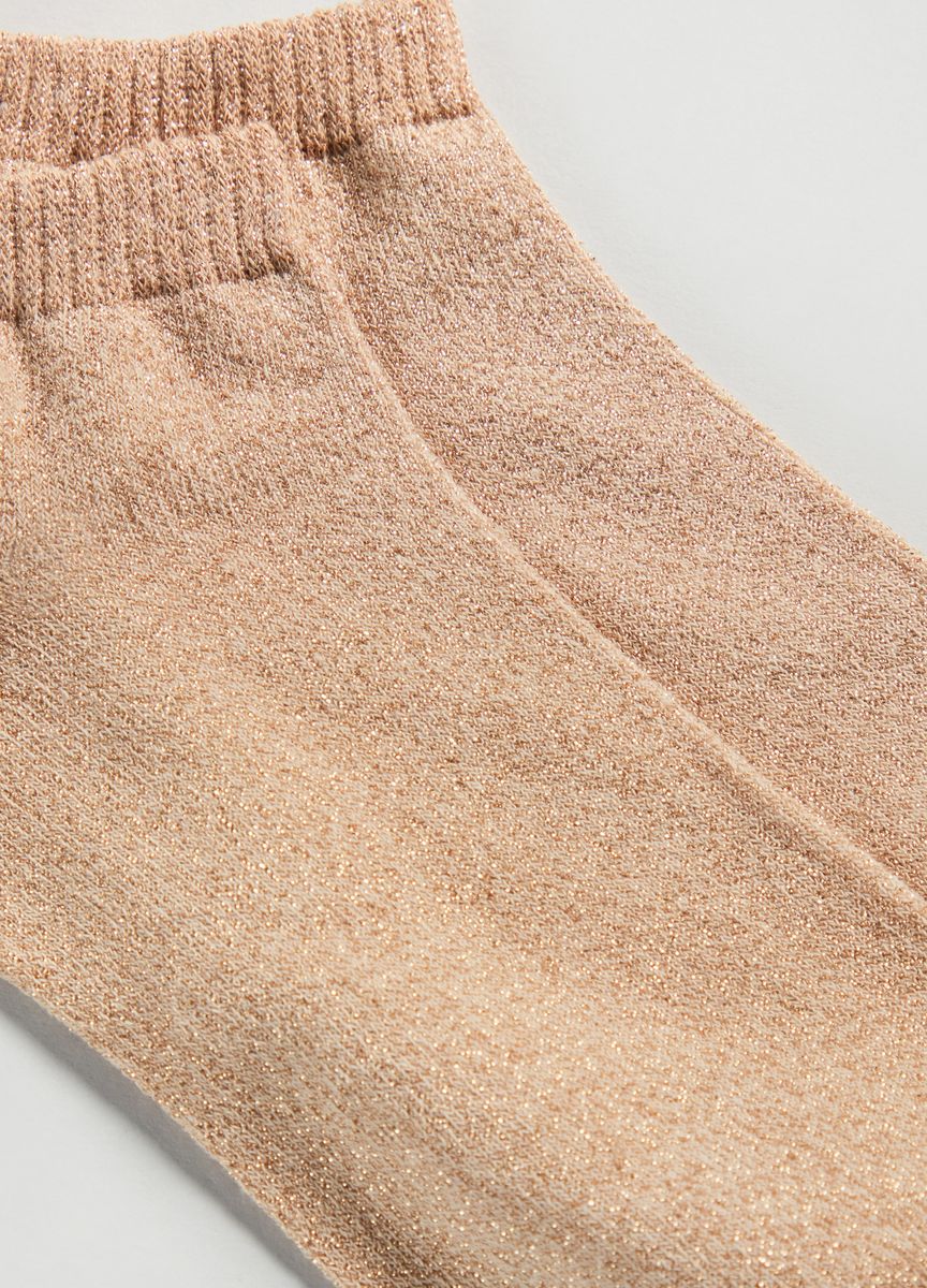 Glitzernde Knöchelsocken Metallic-Strick