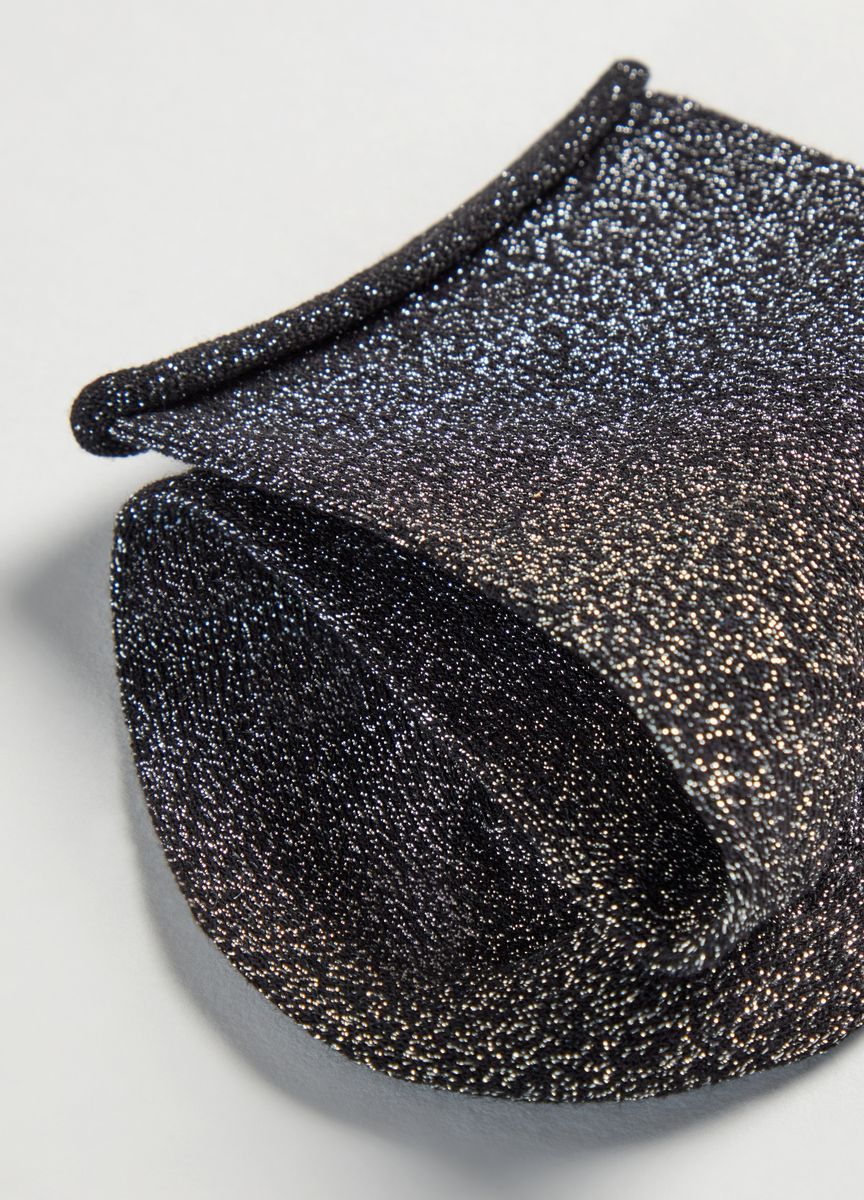 Glitzernde Knöchelsocken Metallic-Strick