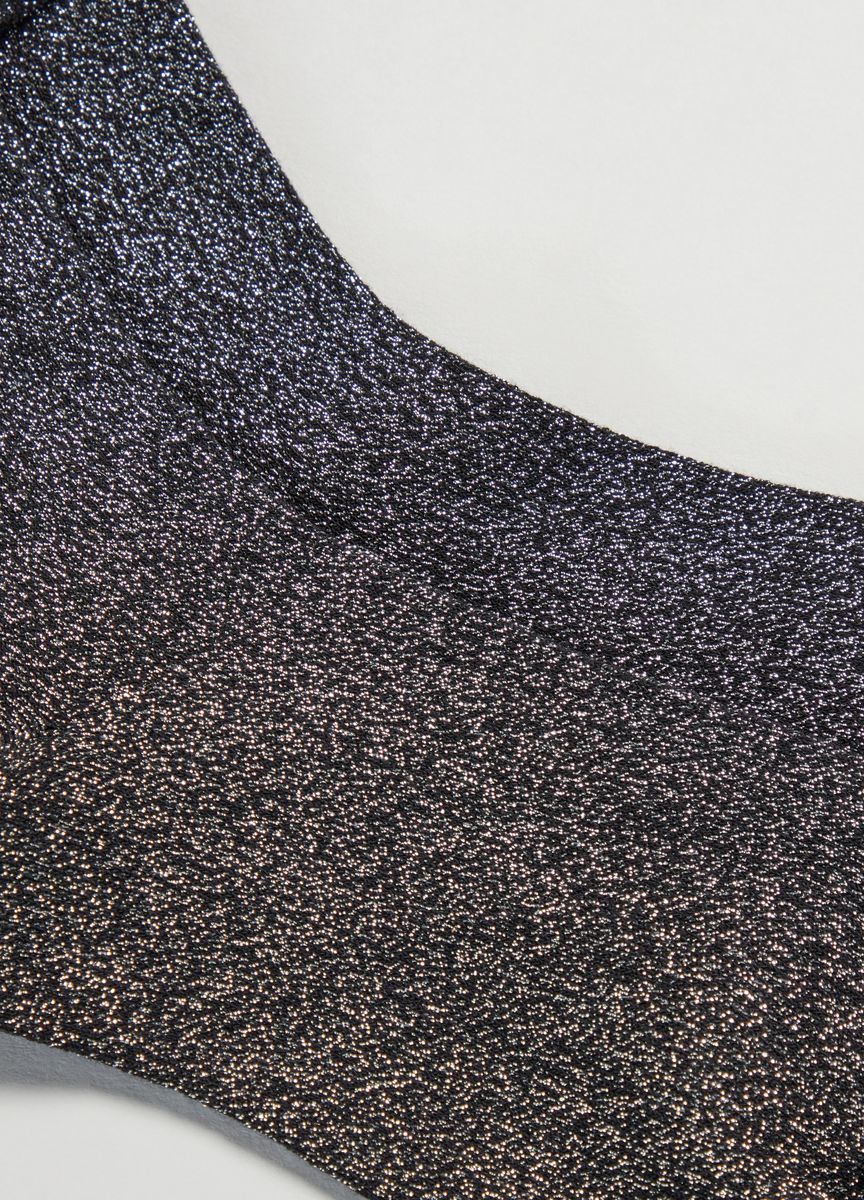 Glitzernde Knöchelsocken Metallic-Strick