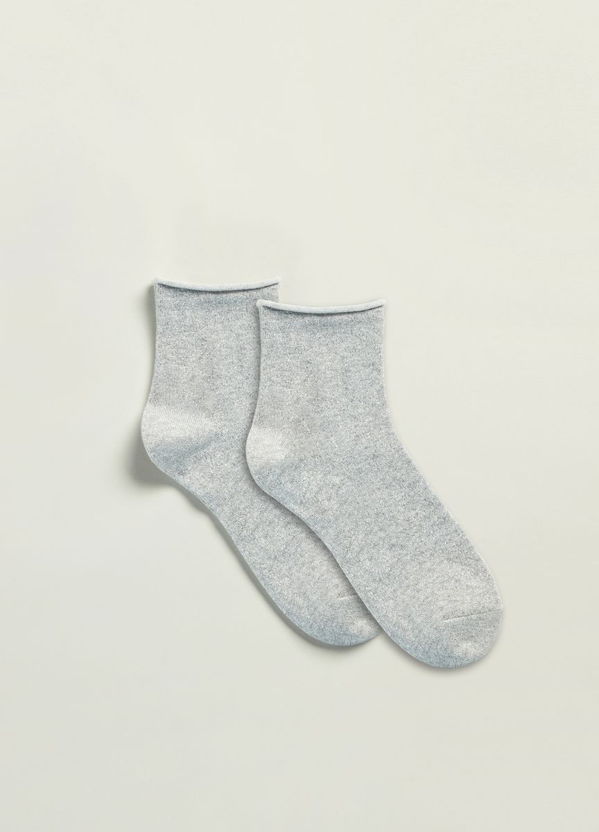 Glitzernde Knöchelsocken Metallic-Strick