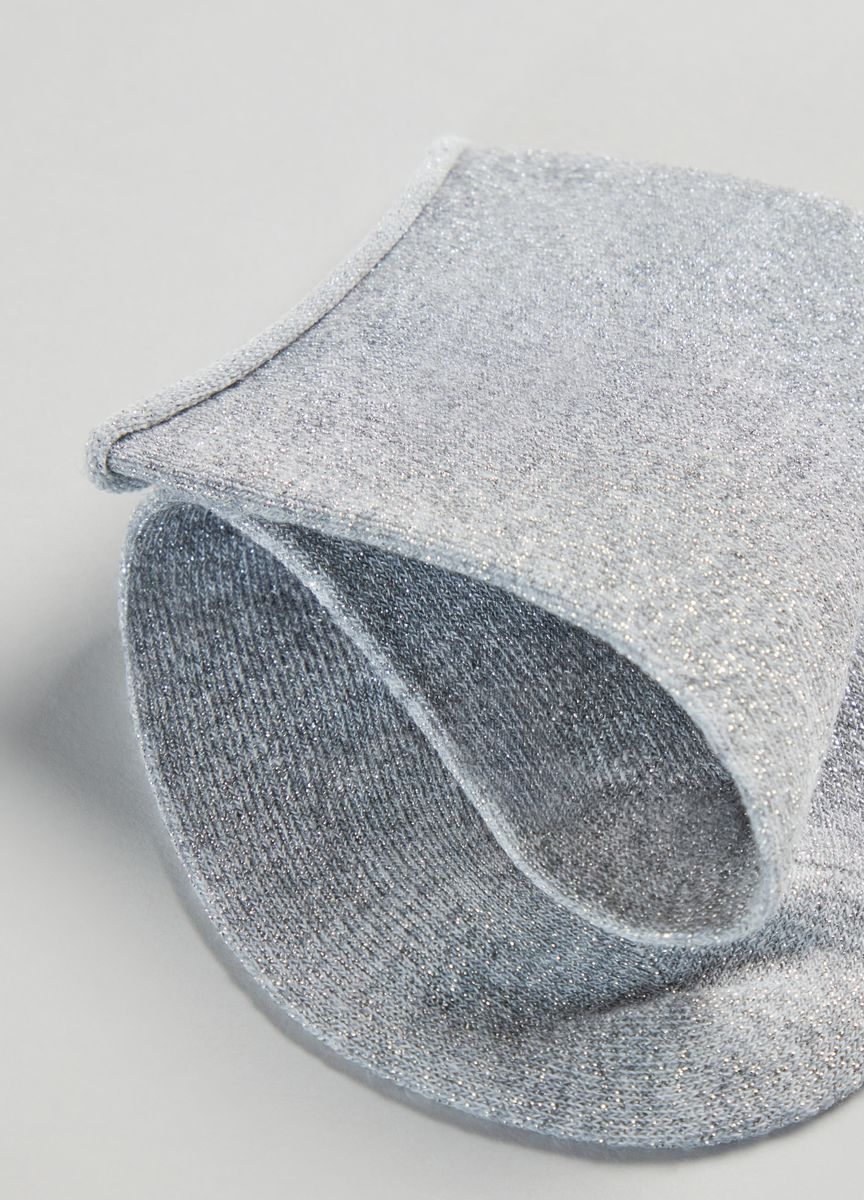 Glitzernde Knöchelsocken Metallic-Strick