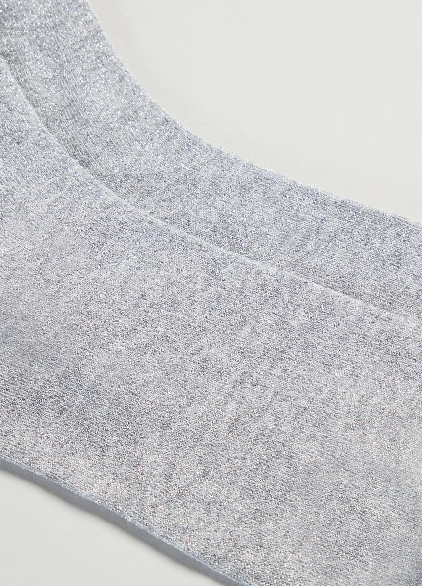 Glitzernde Knöchelsocken Metallic-Strick