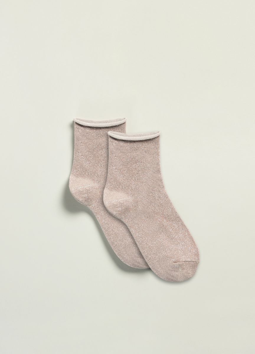 Glitzernde Knöchelsocken Metallic-Strick