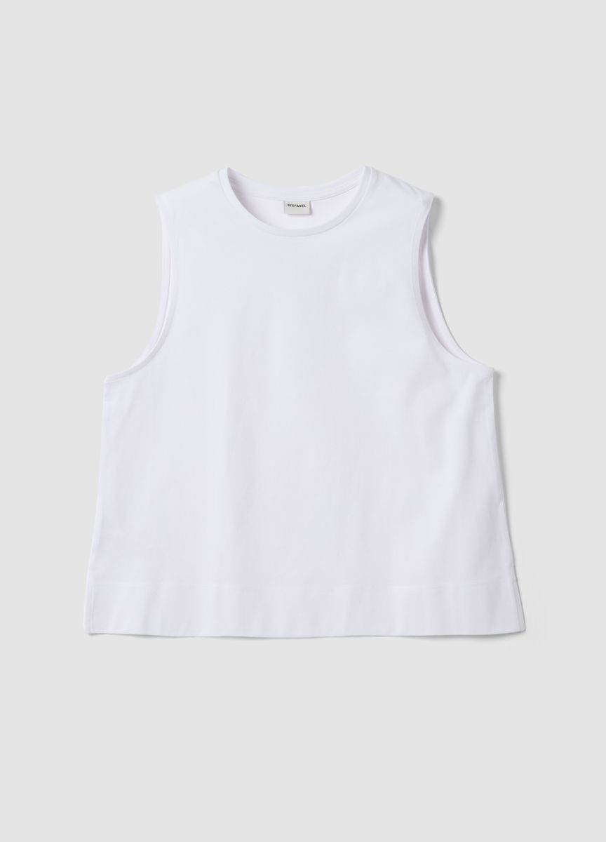 Ärmelloses Rippstrick-Tanktop