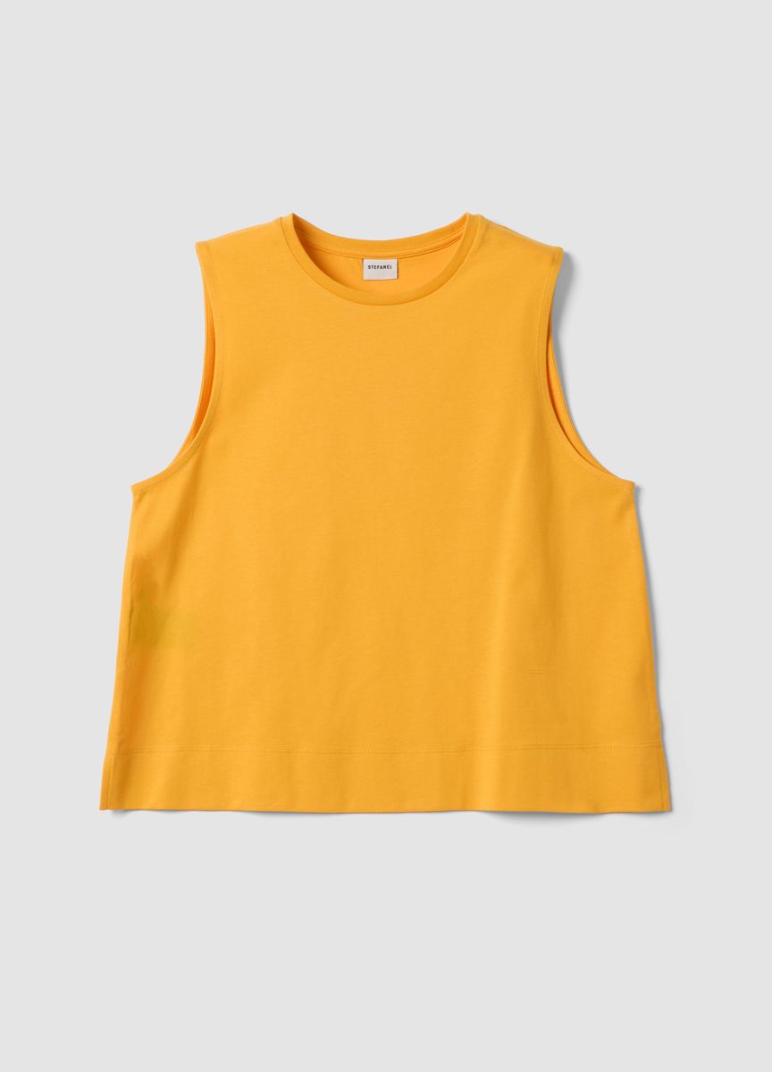 Ärmelloses Rippstrick-Tanktop