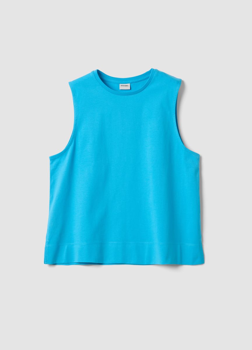 Ärmelloses Rippstrick-Tanktop