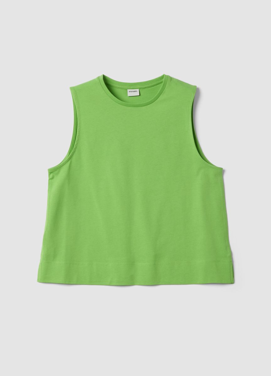 Ärmelloses Rippstrick-Tanktop