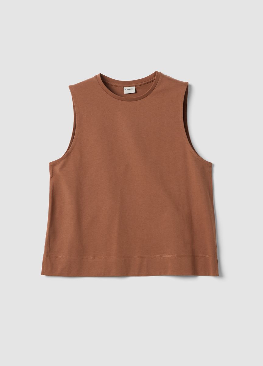 Ärmelloses Rippstrick-Tanktop