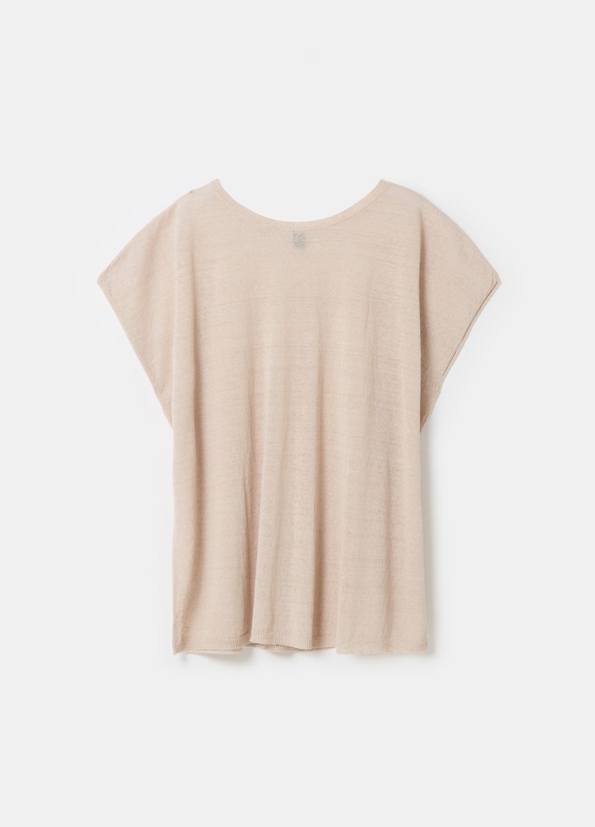 Blassrosa Midikleid mit transparentem Überzug