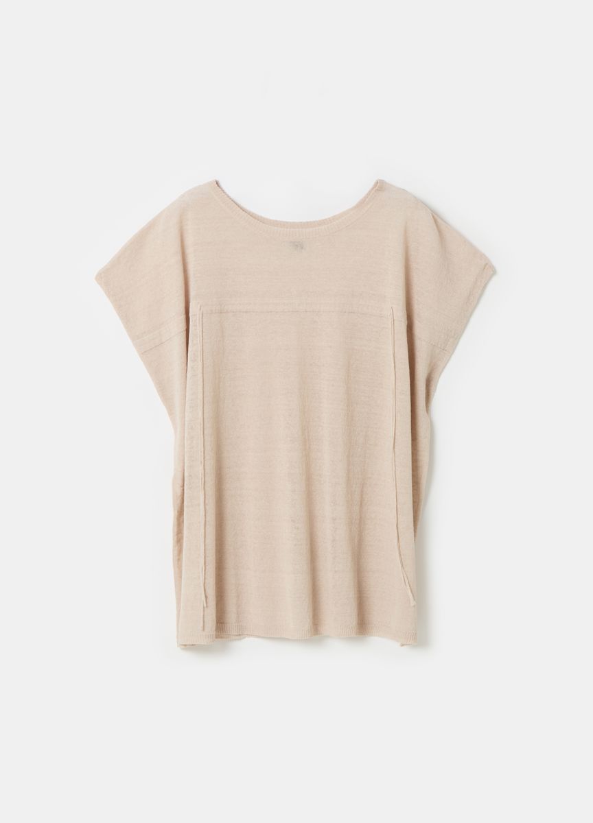 Blassrosa Midikleid mit transparentem Überzug