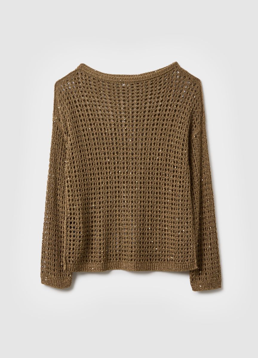 Lässiger Rippstrickpullover mit V-Ausschnitt