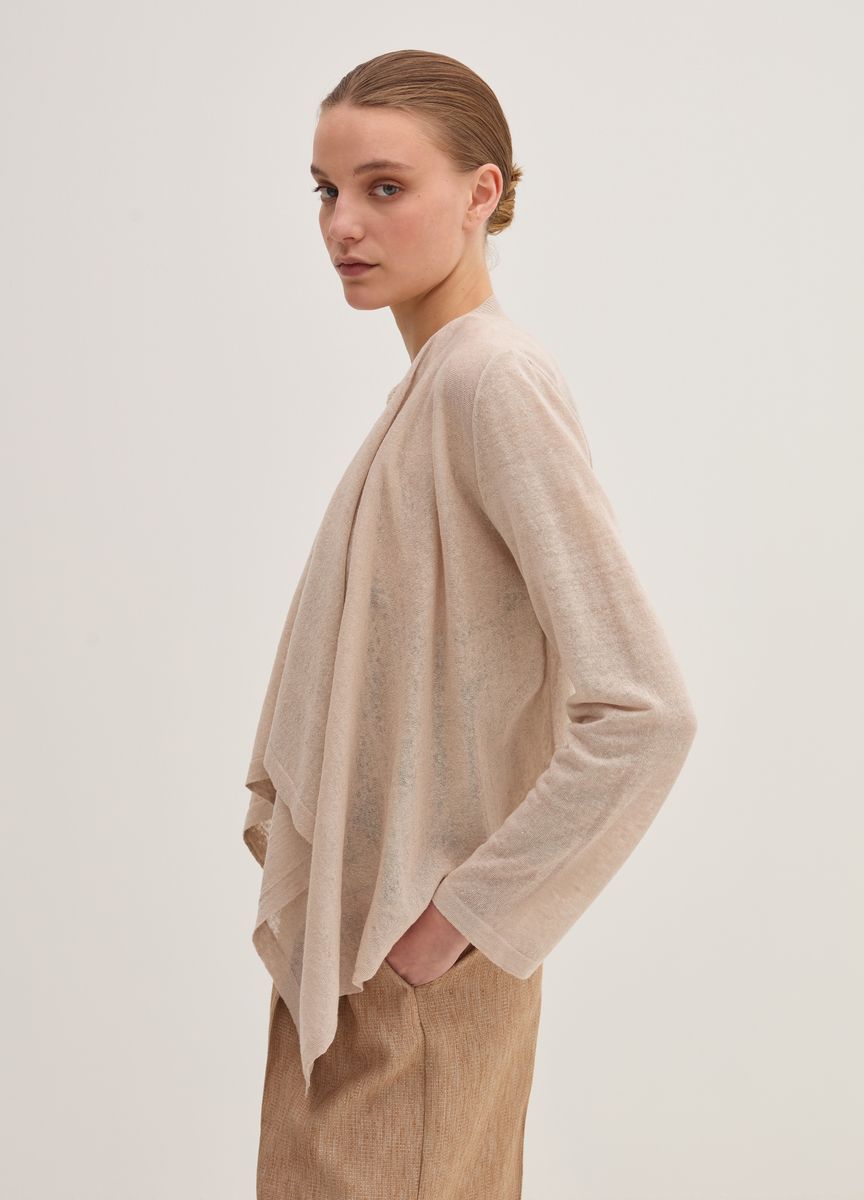 Rundhals Strickpullover mit Rippmuster